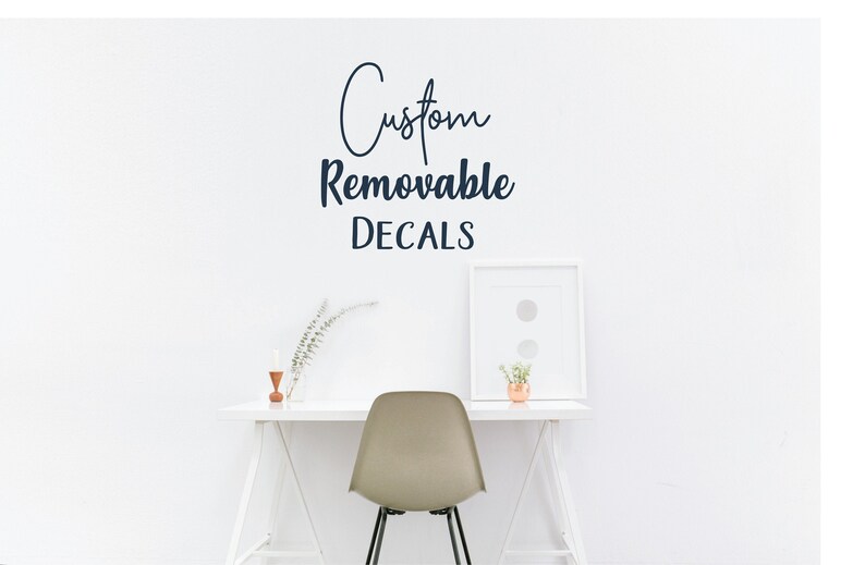 Custom Removable Vinyl Decals Words for Walls Wall Sign Etsy