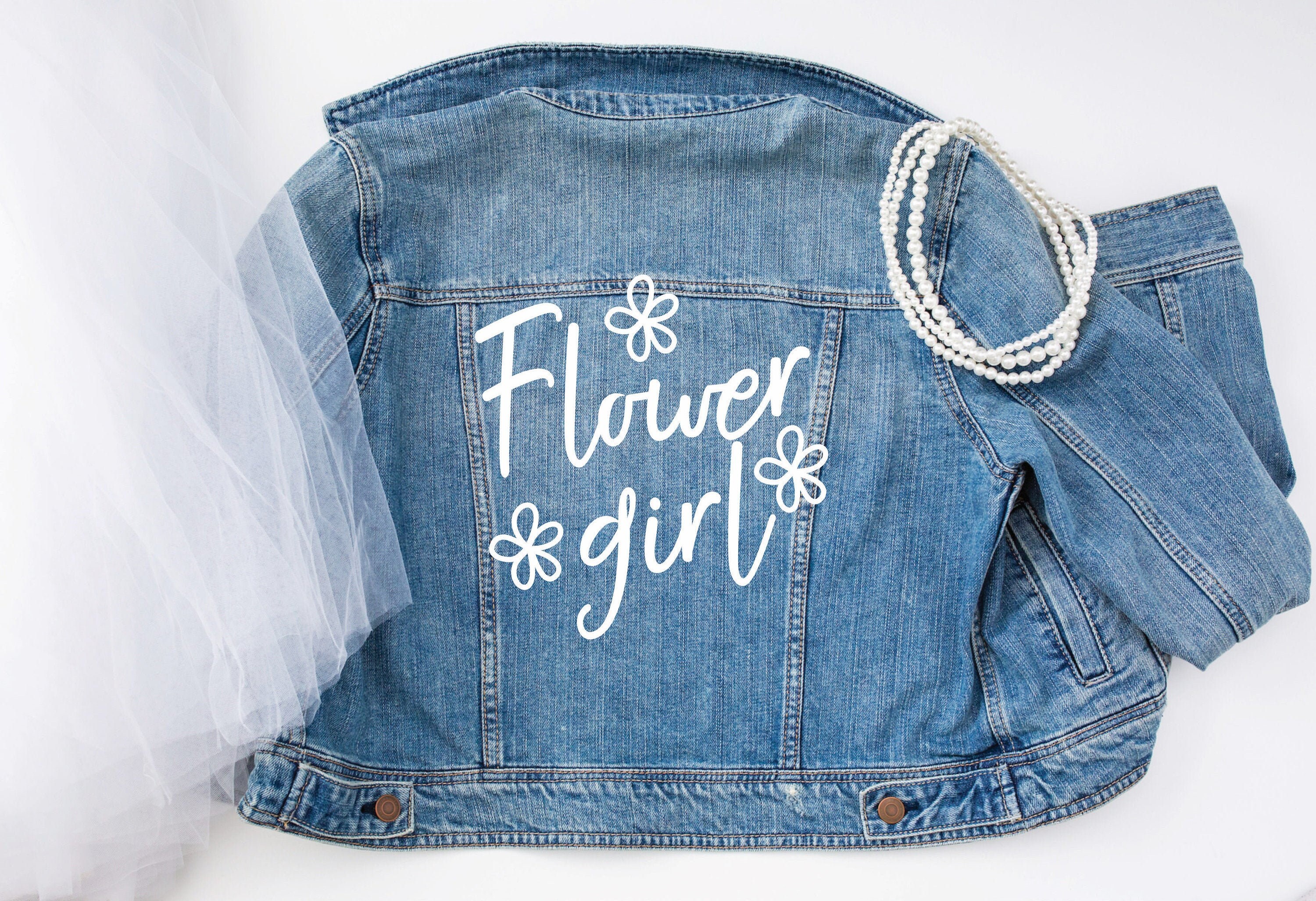 Flower Girl Iron On for Denim Jacket Iron on Transfer for Etsy