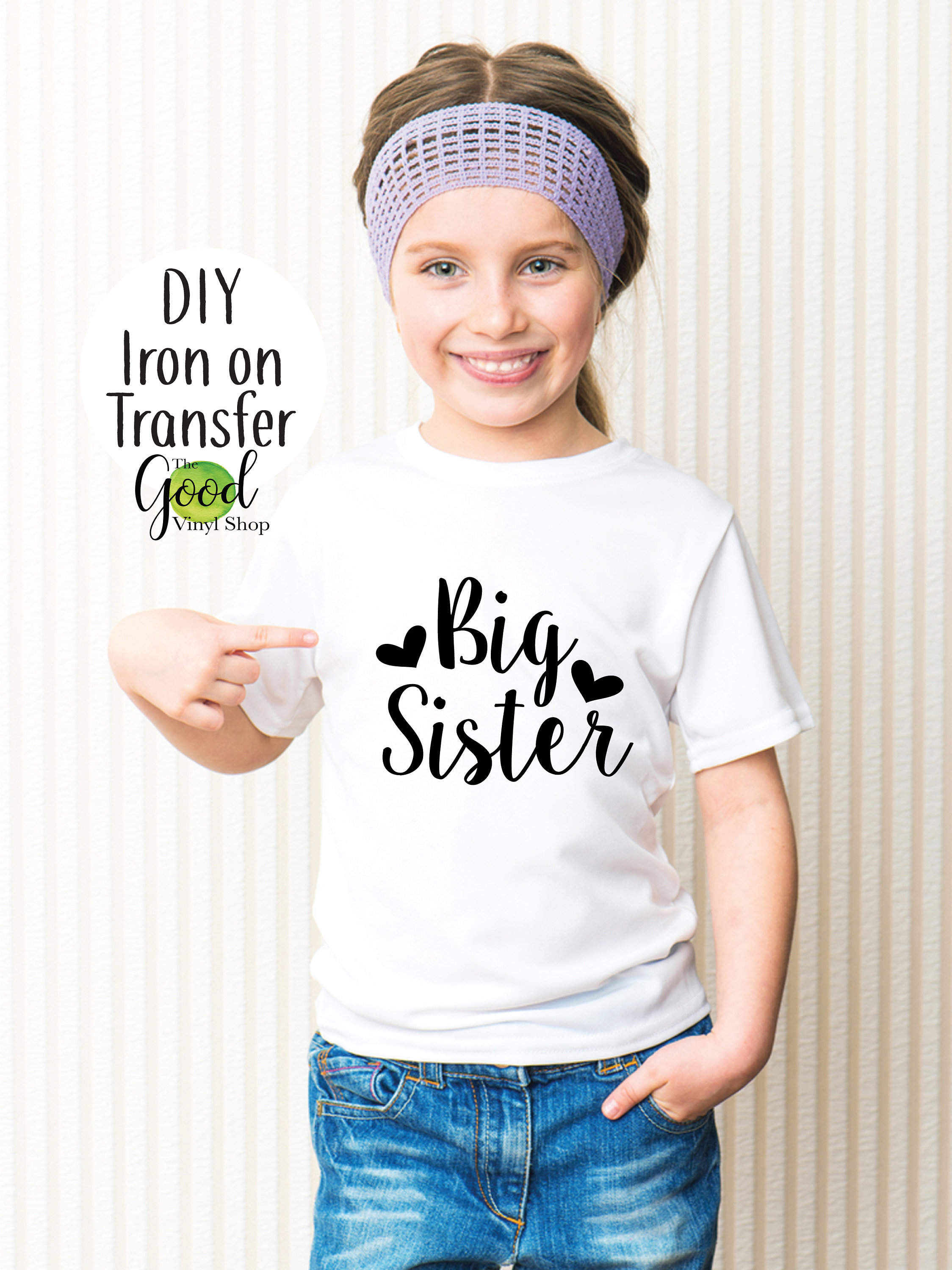 DIY Big Sister Iron On Transfer for big sister shirt iron-on | Etsy