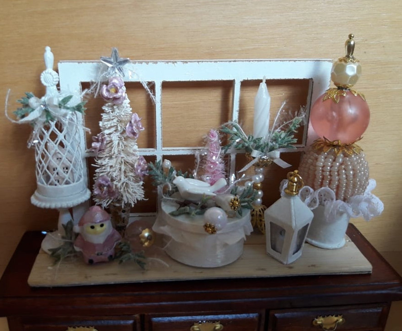 Puppenstube Miniatur Weihnachtsdekoration Leuchtlicht Etsy