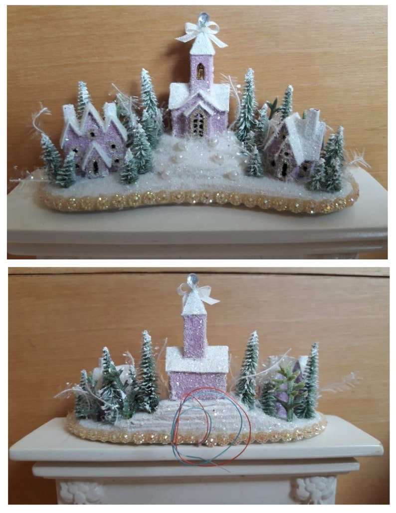 Dollhouse Miniature Christmas Village Light Up Etsy