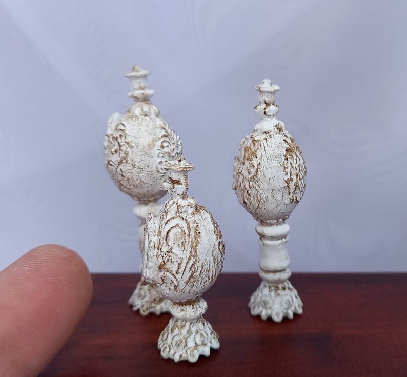 Set of 3 Dollhouse Miniature Easter Eggs Decorations Etsy