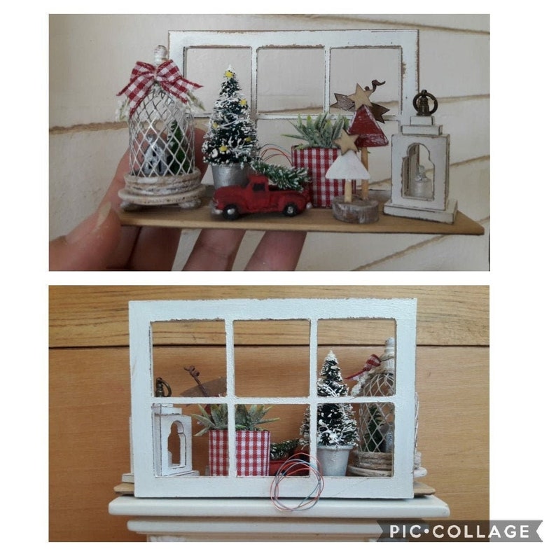 Dollhouse Miniature Christmas Decoration Display Light Up Etsy