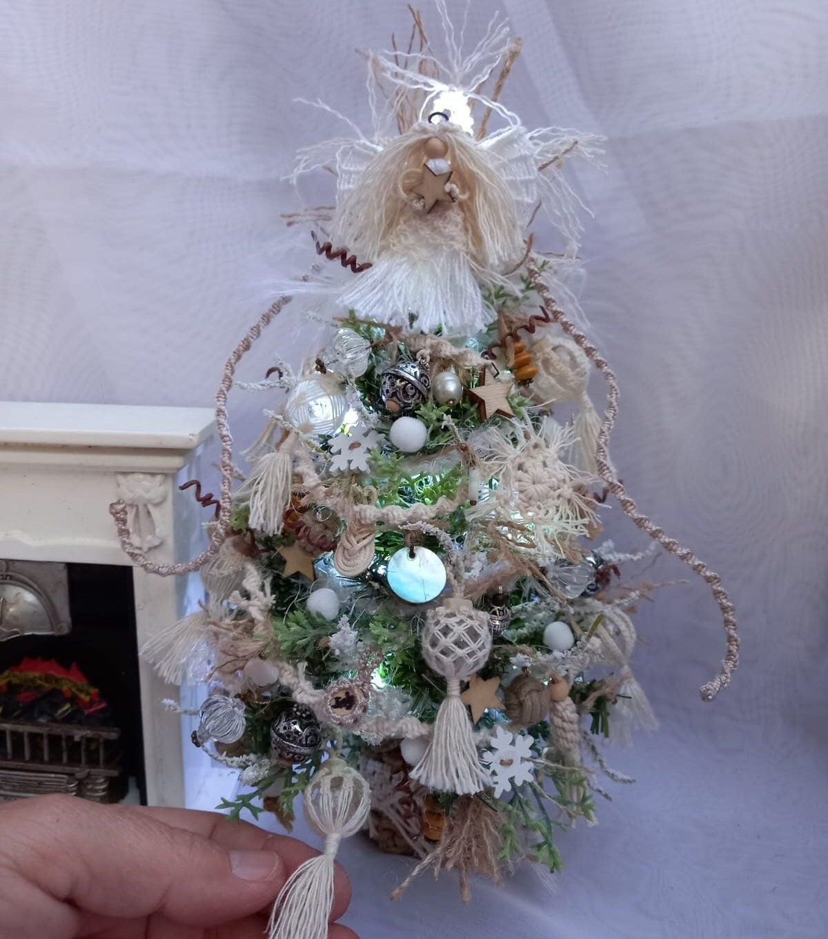 Dollhouse Miniature Christmas Boho Tree Light Up - Etsy