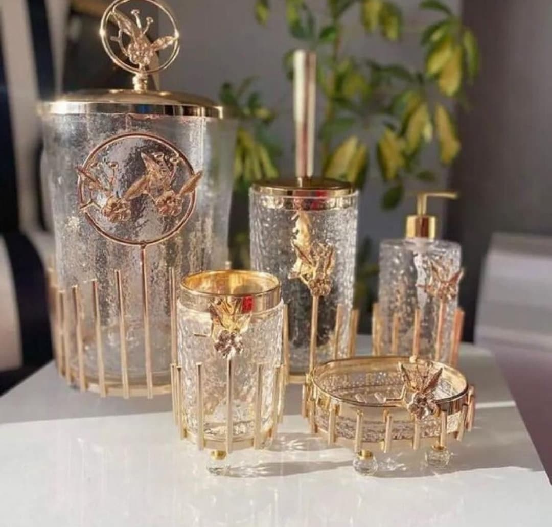 Luxury Bathroom Set , Luxury Gold Bathroom Set , Golden Bathroom Set ...