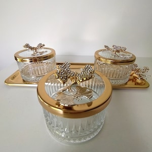 Glamorous Gold Mini-Jar Set , Gold Jar Set