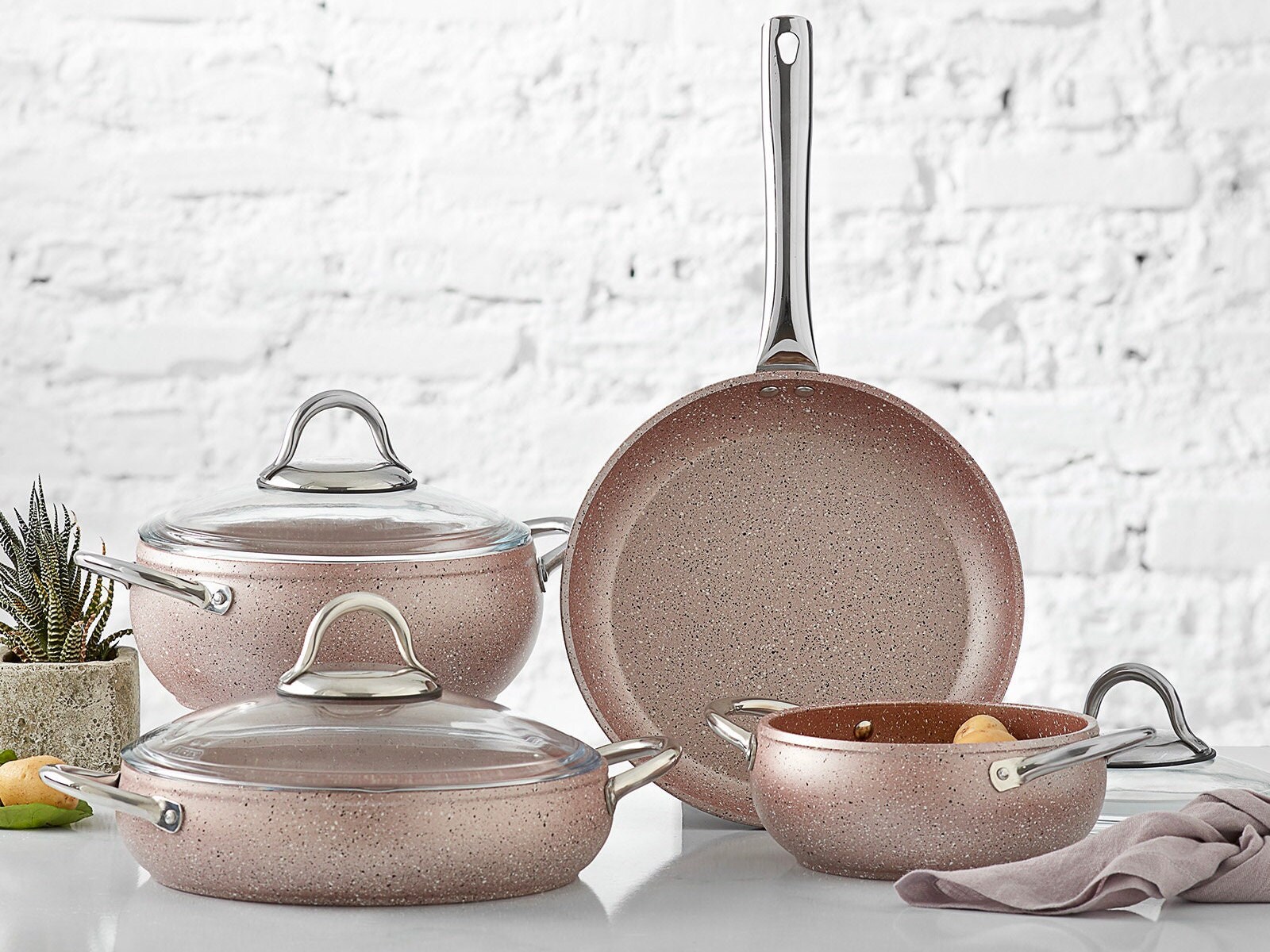 Pots & Pans Cookware Set Granite Cookware Stoneage Cookware Stone Pots