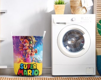 Super Mario Laundry Bag Basket Foldable Storage