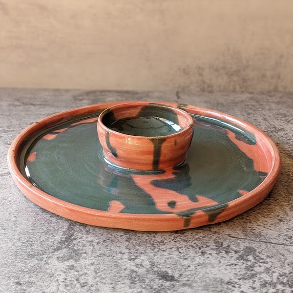 Pottery Chip and Dip Etsy
