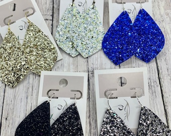 Trendy Chandelier Glitter Statement Earrings