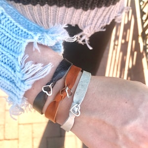 Heart on Your Sleeve Leather Bracelet