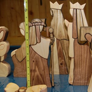 Large 12 Piece Wooden Nativity Set is made to last a lifetime. No price increases for 2023.Low stock. Sell out every season. image 5