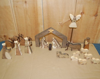20 Piece Nativity Set. Made to last a lifetime .  Light and Darker skin tone option.