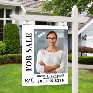 Real Estate Yard Sign | For Sale Sign with FREE Shipping| Physical 18&quot;X24&quot; Alumicore Thick Sign with holes for hanging l Custom Aluminum