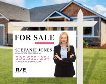 Real Estate For Sale Sign with FREE Shipping | 24&quot;X18&quot; Alumicore Thick Sign Custom Aluminum Real Estate Marketing Lowest Price on Etsy