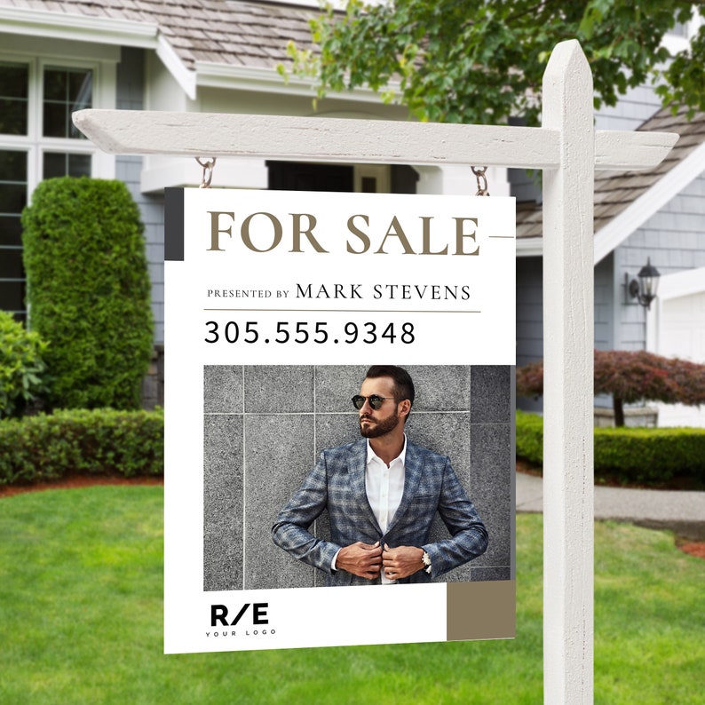 Real Estate Yard Sign for Sale Sign With FREE Shipping Etsy