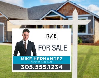 Real Estate For Sale Sign with FREE Shipping | Realtor 24&quot;X18&quot; Alumicore Thick Sign Custom Aluminum Real Estate Marketing Best Price on Etsy