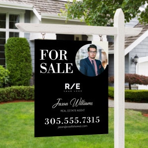 Real Estate Yard Sign | For Sale Sign with FREE Shipping| Physical 18&quot;X24&quot; Alumicore Thick Sign with holes for hanging l Custom Aluminum