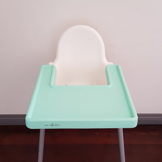 ANTILOP Chaise haute avec ceinture, blanc/couleur argent - IKEA