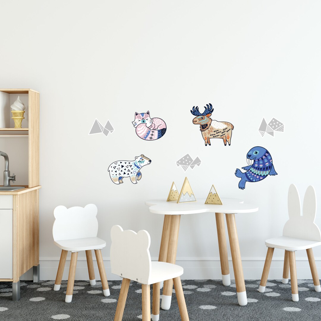 Calcomanías De Pared Educativas Con Crayón - Decoración Para Aula, Dormitorio Infantil, Guardería - 2 Hojas 30x90 Cm