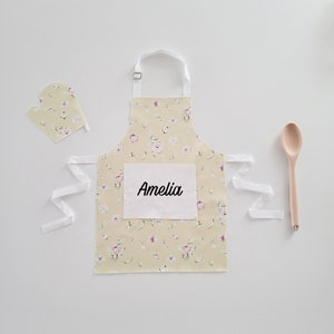 Personalised apron, custom kids apron, adult apron, children&#39;s apron, toddler apron, unisex kids apron, childrens gift, girl apron boy apron
