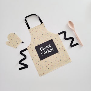 Personalised apron, custom kids apron, adult apron, children&#39;s apron, toddler apron, unisex kids apron, childrens gift, girl apron boy apron
