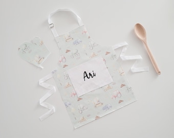 Personalised apron, custom kids apron, adult apron, children's apron, toddler apron, unisex kids apron, childrens gift, girl apron boy apron