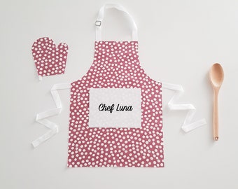 Personalised apron, custom kids apron, adult apron, children's apron, toddler apron, unisex kids apron, childrens gift, girl apron boy apron