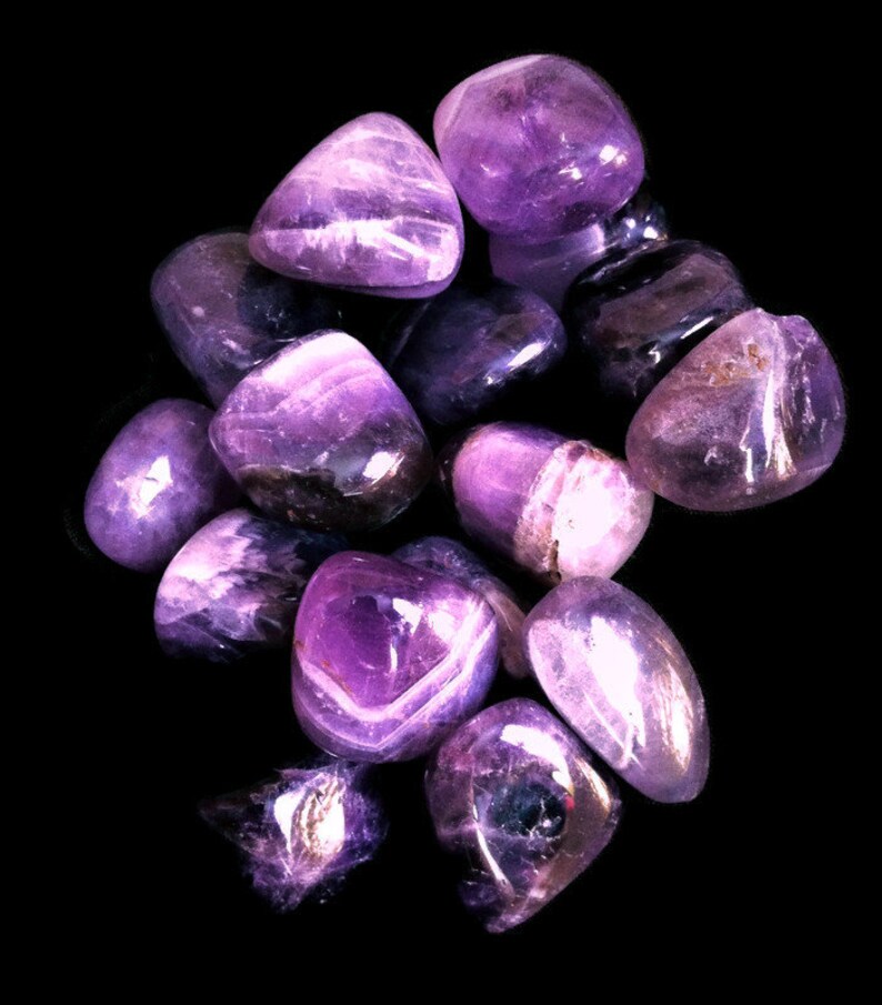 chevron amethyst tumbled