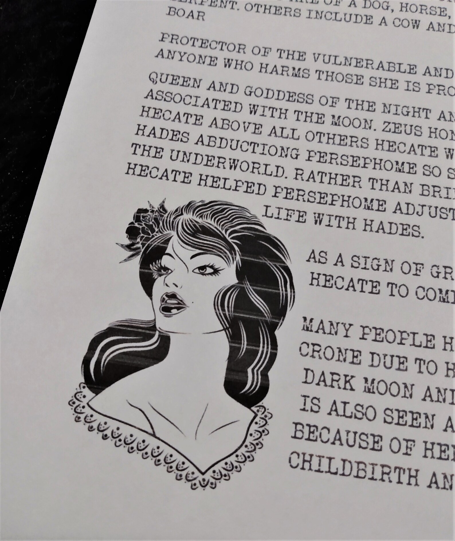 Book Of Shadow Page Printable Hecate Printable Hecate Etsy