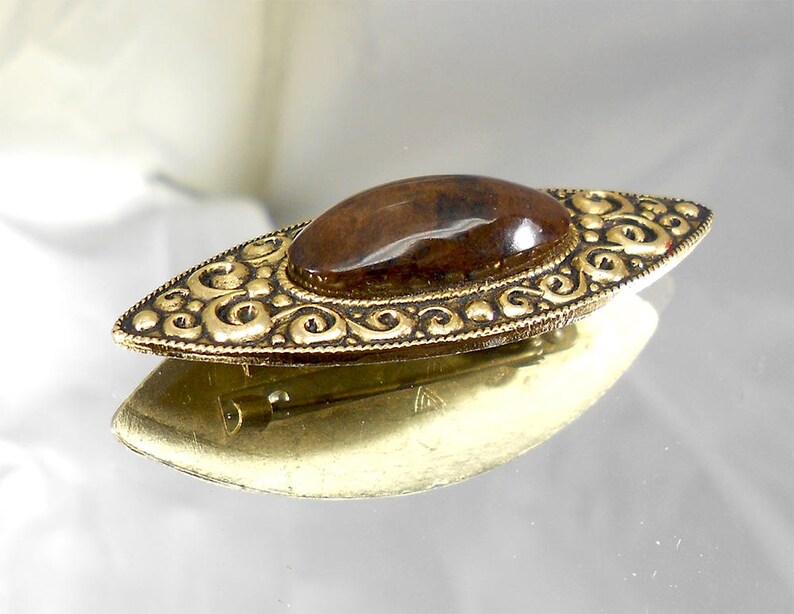 1960s vintage brooches of the USSR brown brooch jewelry elongated brooch jewelry retro brooch art nouveau brooches deco vintage ornaments