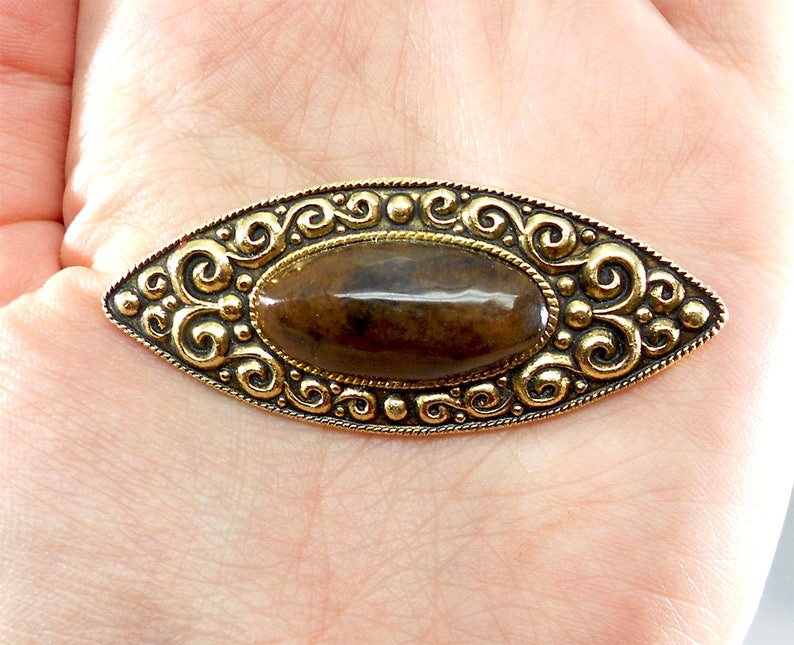 1960s vintage brooches of the USSR brown brooch jewelry elongated brooch jewelry retro brooch art nouveau brooches deco vintage ornaments