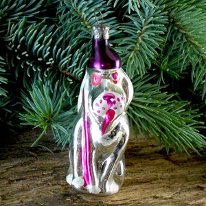 Dog Glass, Christmas decorations figurine Dog Decoration for the Christmas tree Vintage Christmas ornament