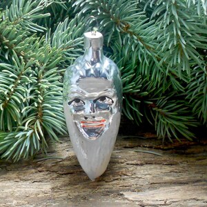 Cute Soviet Christmas Tree Decorations 1950s Onrament. Santa Claus and Snow Maiden Christmas Decoration USSR Cardboard Xmas Ornament