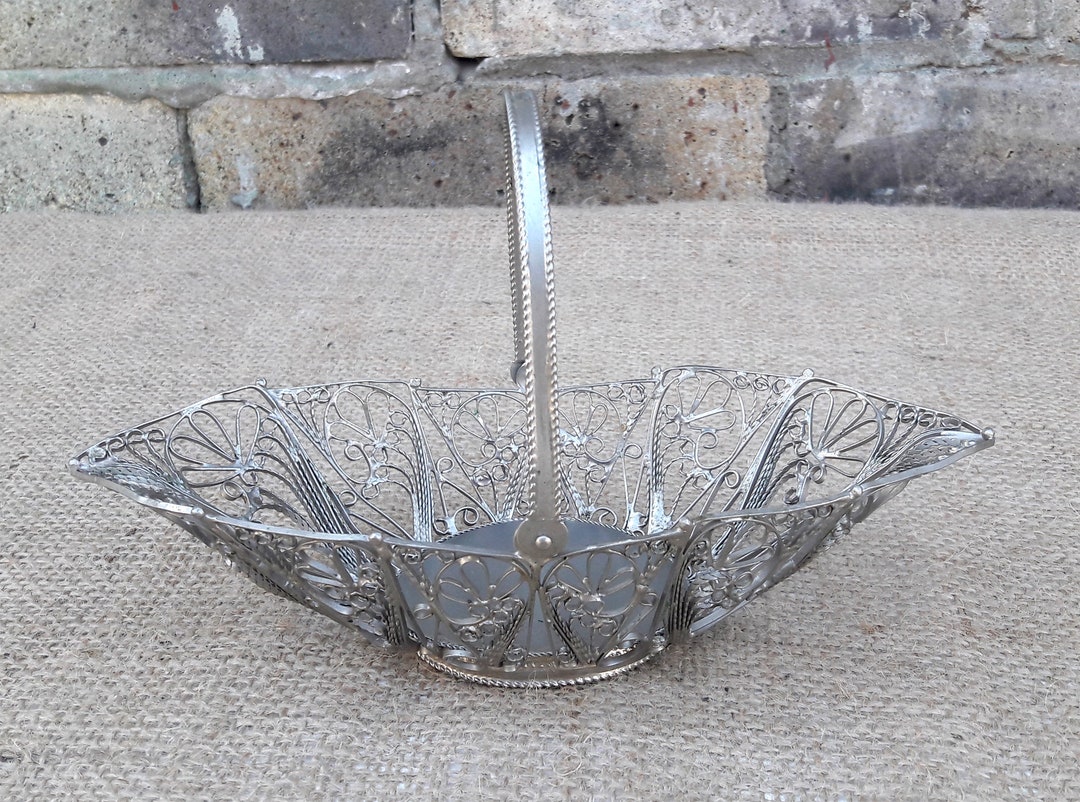 Vase for Sweets,vintage Serving Bowl,nickel Silver Bowls, Table Setting