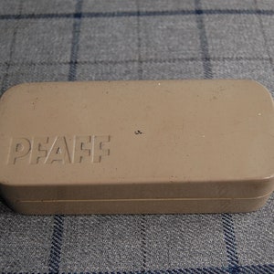 Vintage PFAFF Sewing machine accessories box and contents