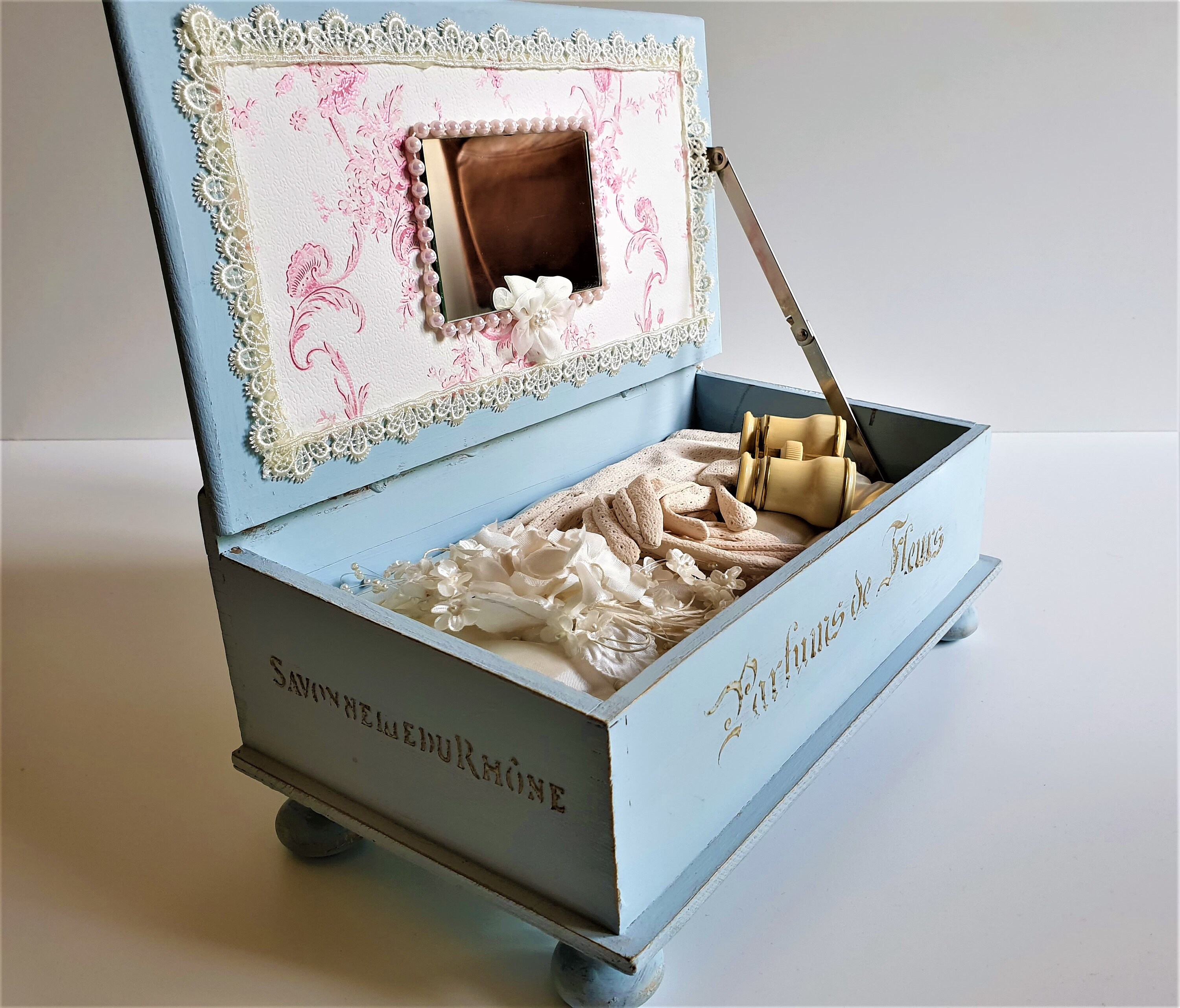 アンティーク　セルロイドグローヴボックス＆グローヴ　2点セット Celluloid Glove Box - Etsy