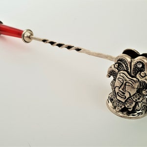 Vintage Silver-plated Candle Snuffer with court Jester, Candle Snuffer Flame Snuffer Rustic Home Decor Antique Snuffer Vintage Metal