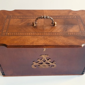 GROTE OVERSIZED antieke geheugenkist, houten opbergkoffer, memory box - baby memory chest - grote houten kist, trouwkaart kist