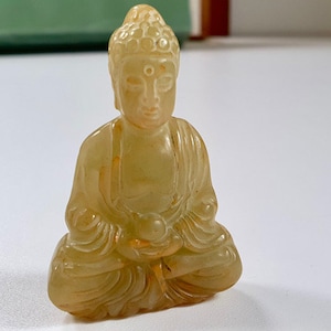 Antique Chinese Carved Natural Jade Figure Buddha Qing Dynasty China miniature