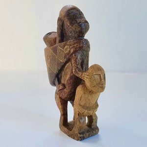 Handgesneden &#39;Moeder en Kind&#39; originele Shona stenen sculptuur