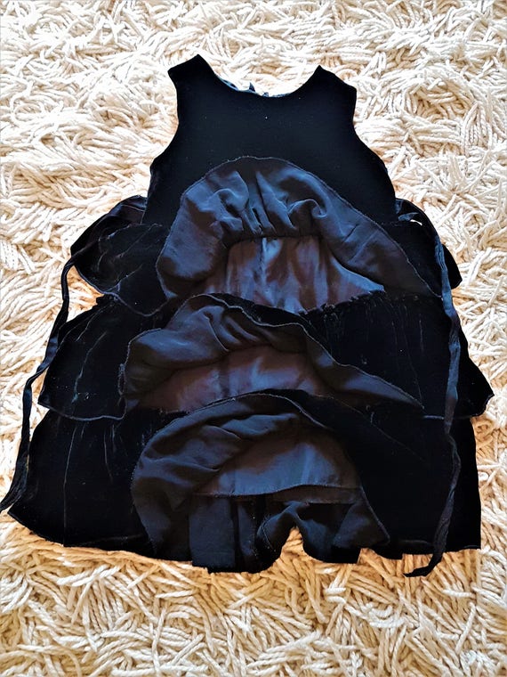 Black Crushed velvet Party Dress (Child) - image 2