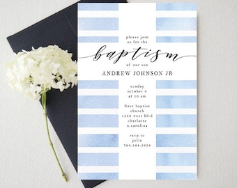 boy baptism invite etsy