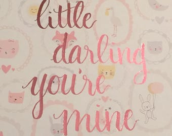 Little Darling foiled print
