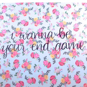 End Game Lyrics Photographic Print for Sale by queseraseraa