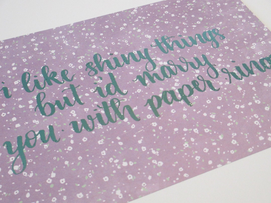 Paper Rings Taylor Swift Lyrics Print Etsy