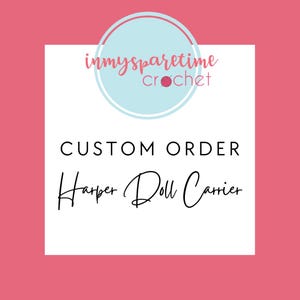 Pedido personalizado: portamuñecas Harper, portamuñecas de crochet