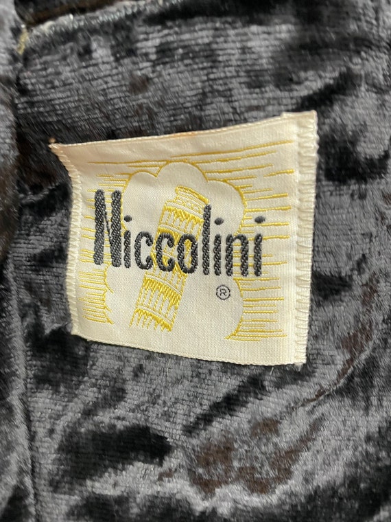 Niccolini Crushed Velvet Cape Vintage 60s Black M… - image 6