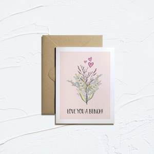 Cartão de dia dos namorados para impressão - te amo muito! Dia dos Namorados engraçado, cartão floral, download instantâneo, trocadilhos amorosos, cartão eletrônico