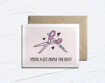 "Lustige druckbare Valentinskarte - ""You're a Cut Over"" Wortspiel (digitaler Download)"